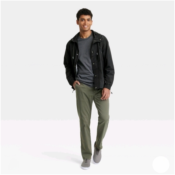 Men's Elevated Rain Coat - Goodfellow & CoT Black - Picture 3 of 4